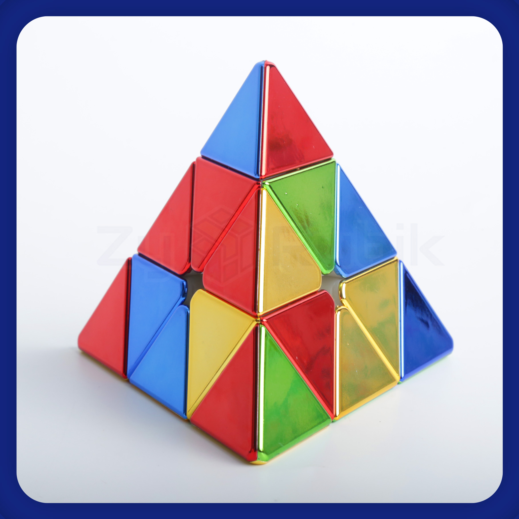 Rubik Biến Thể Sengso Pyraminx Metallic Magnetic Stickerless- Rubic Tam Giác Có Nam Châm- Zyo Rubik