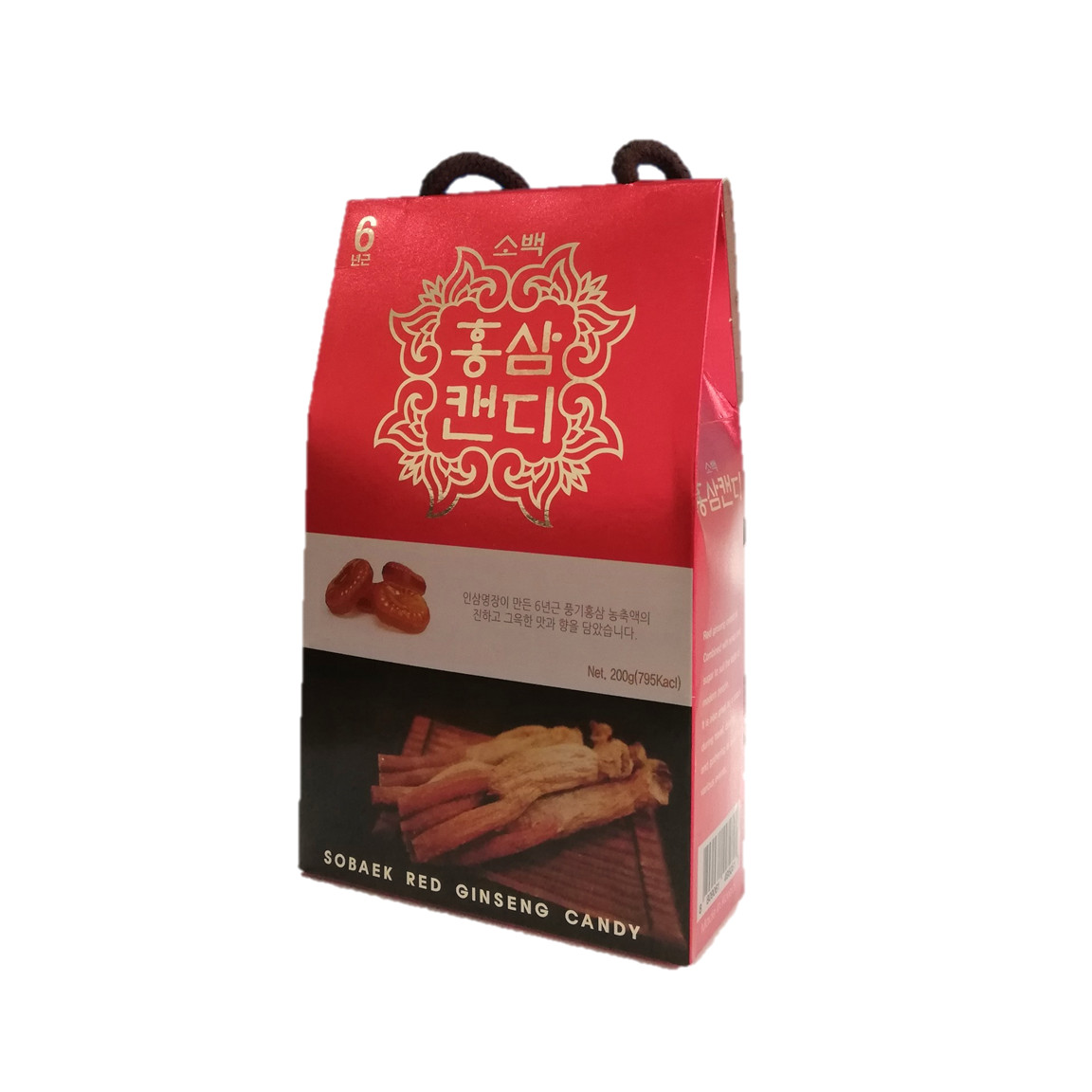 KẸO HỒNG SÂM SOBAEK HỘP RED GINSENG CANDY KOREA (200GRAM ~ 34 VIÊN)
