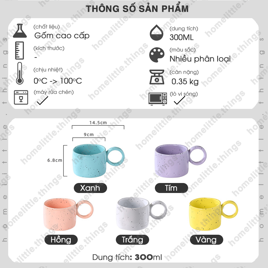 Ly, cốc uống nước bằng gốm sứ