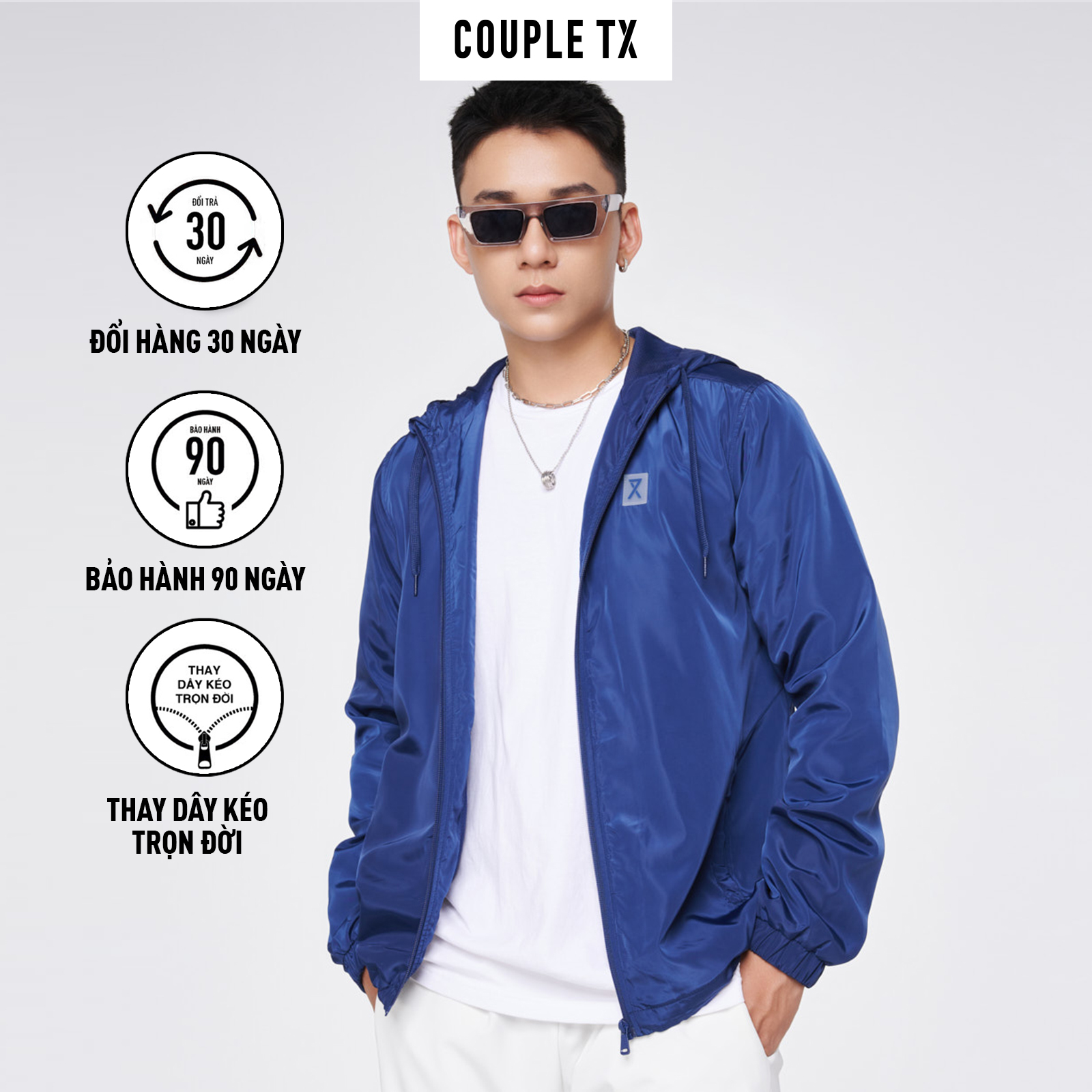 Áo khoác Nam Basic COUPLE TX - Áo Khoác Dù Chống Nắng, Tránh Gió, Có Nón MOP 1040/ MOP 1047