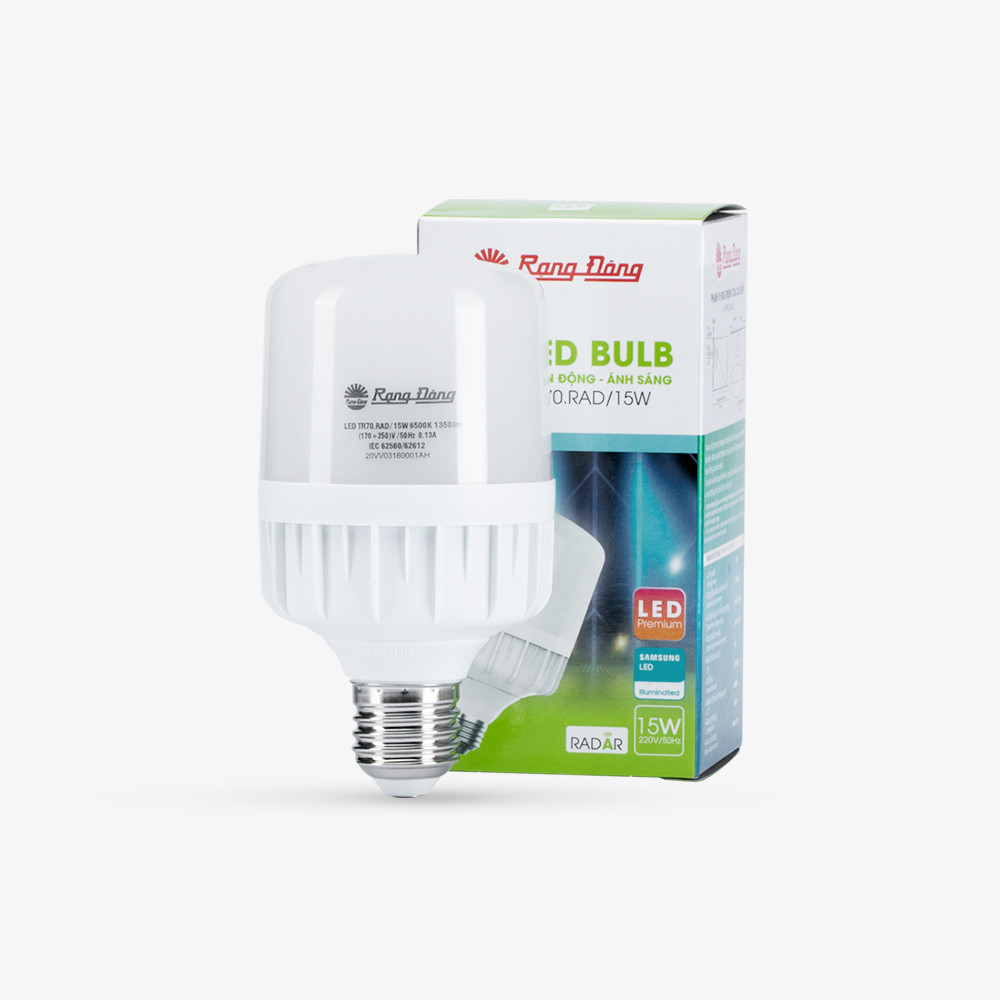Bóng đèn led bulb cảm biến tr70.rad 15w rạng đông
