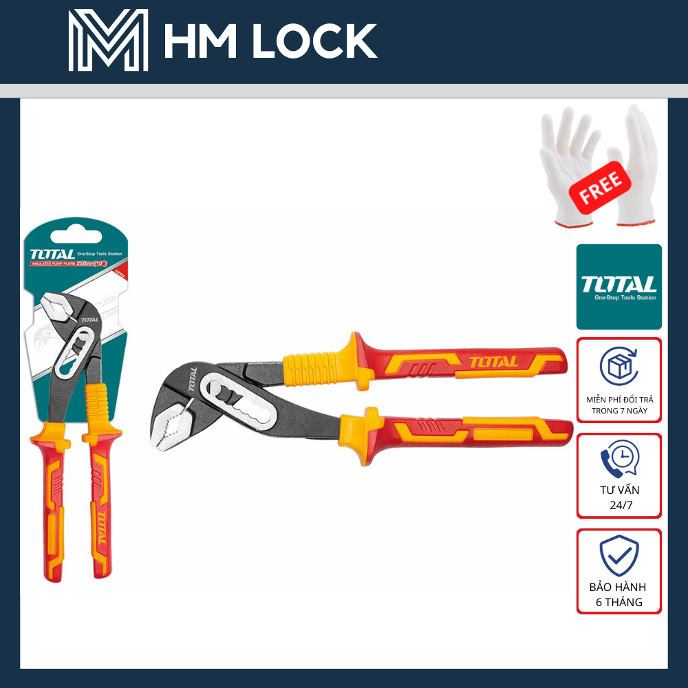 Kềm mỏ quạ cách điện 250mm total - hàng chính hãng - thtip28101 - hm lock