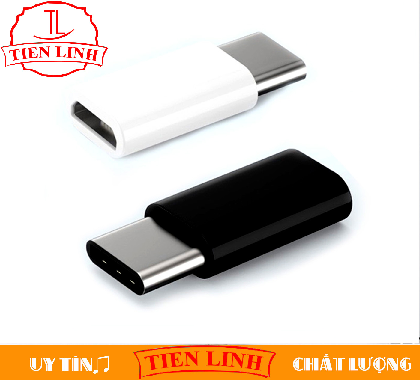 2 PCs micro USB (female) to type C adapter