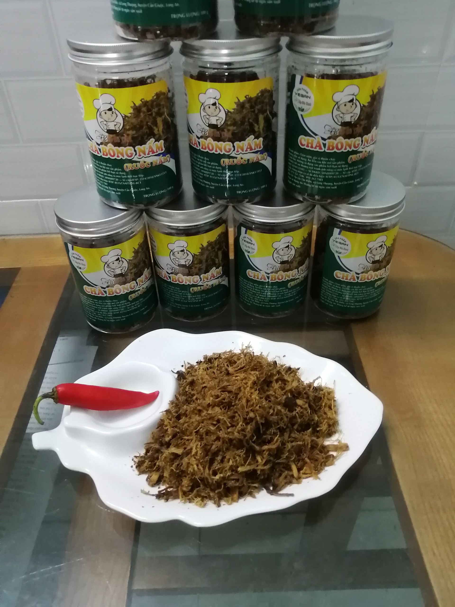 Chà bông (ruốc) nấm thuần chay hộp 100gr