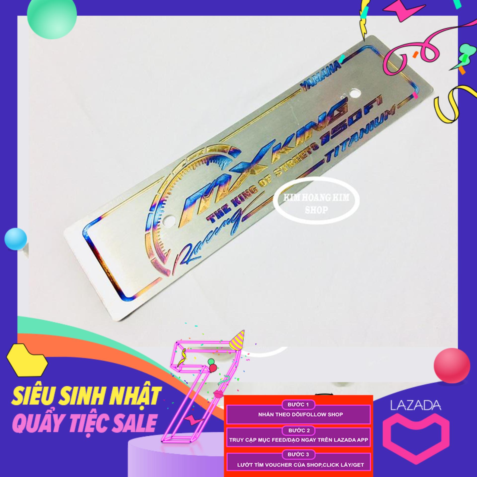 Bảng tên TITAN xịn MX King Khò dành cho Exciter 150 (không bay màu) Kim Hoàng Kim)