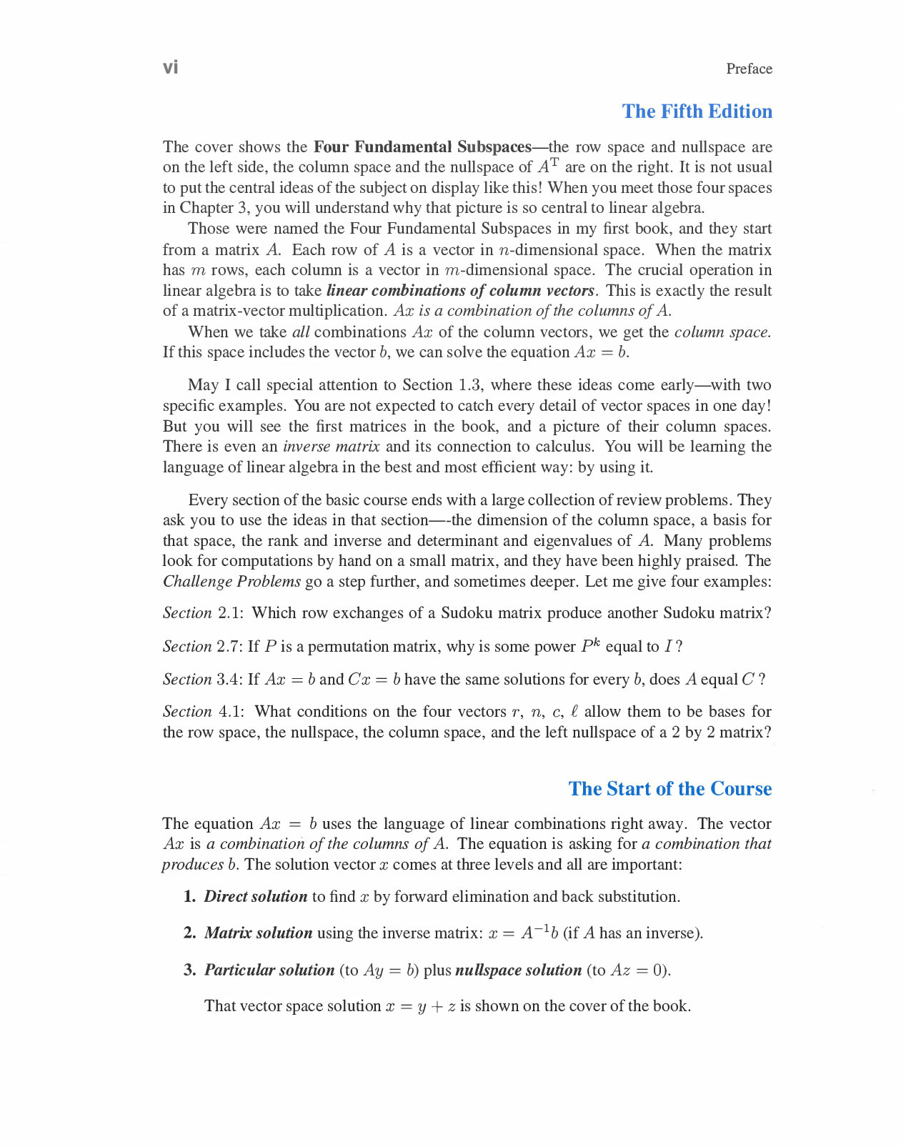 Introduction to Linear Algebra, Fifth Edition