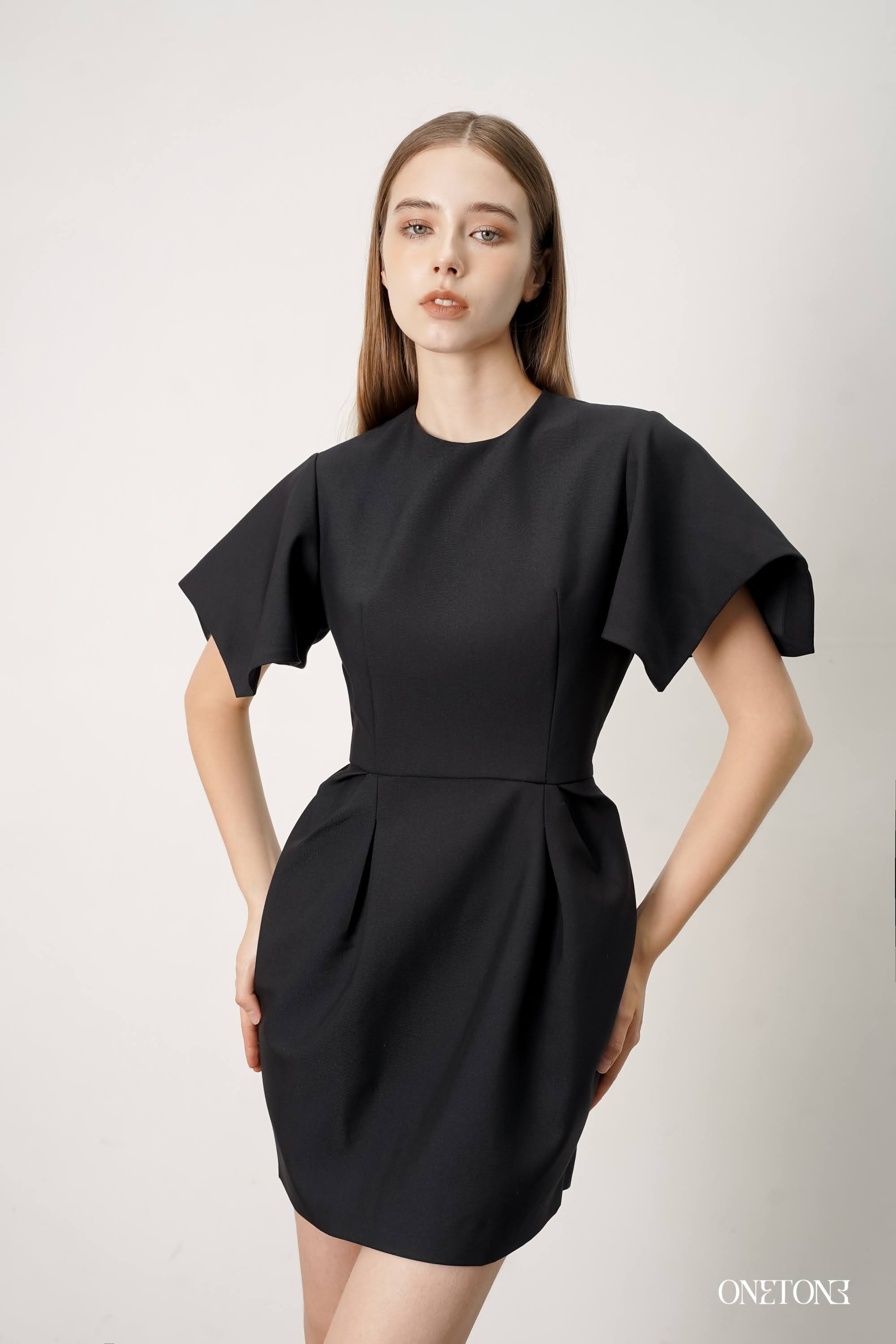 Đầm nữ Onetone váy ngắn công sở Khali