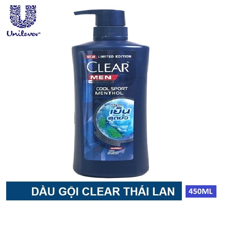 [HCM] Dầu gội clear Thái Lan  Mẫu Mới Chai 435ml/450ml/480ml