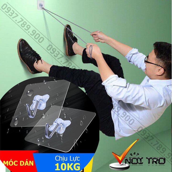 Set 10 Móc Dán Chịu Lực Trong Suốt