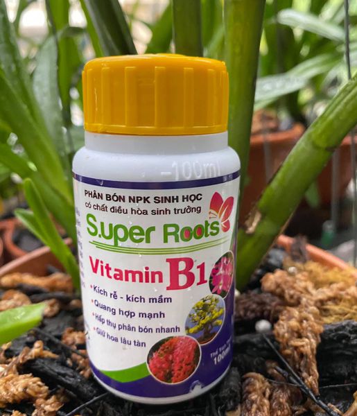 [HCM]PHÂN BÓN NPK SINH HỌC SUPER ROOTS VITAMIN B1 CHAI 100ML