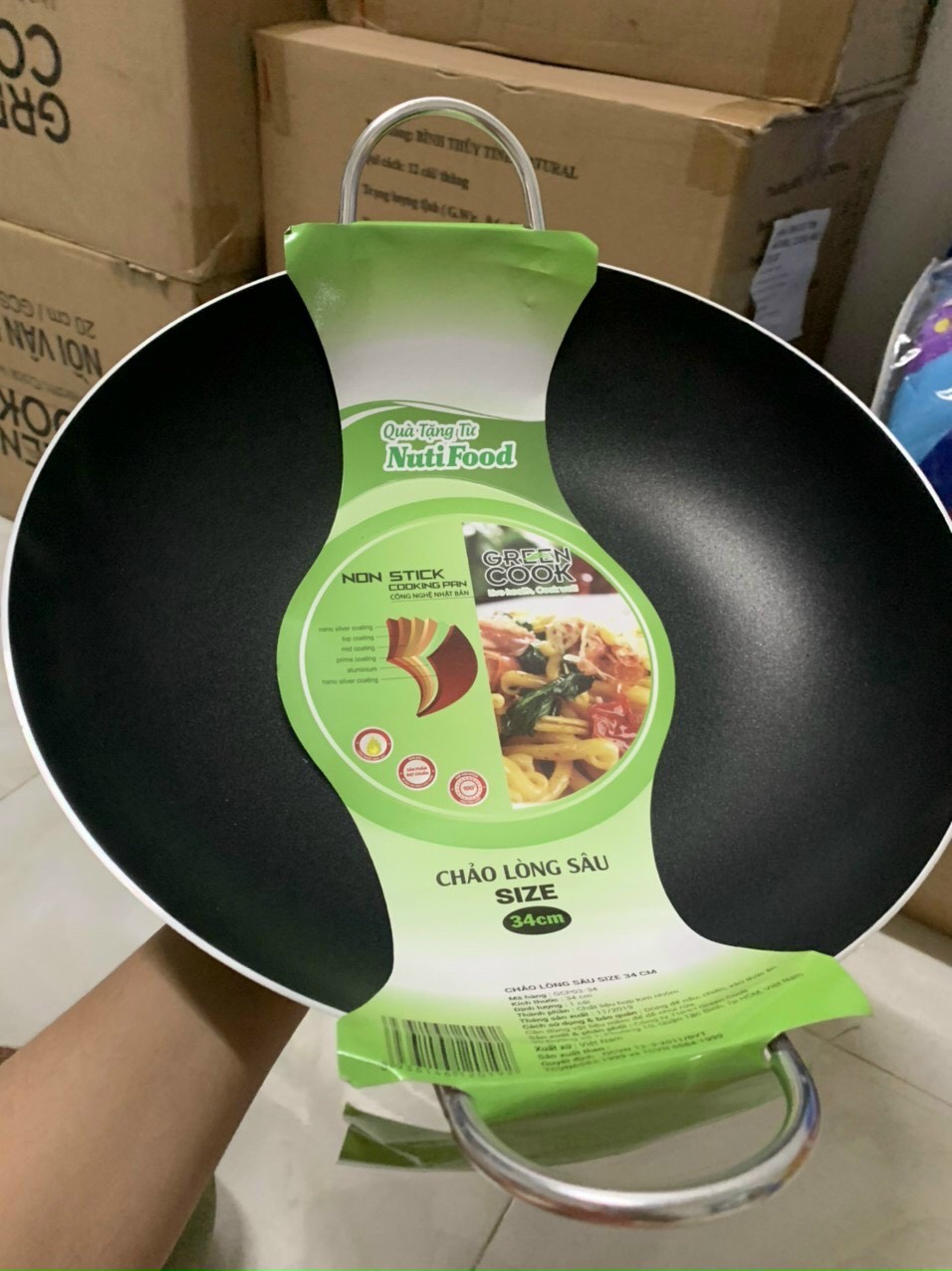 [HCM]CHẢO SÂU LÒNG Green Cook 30cm