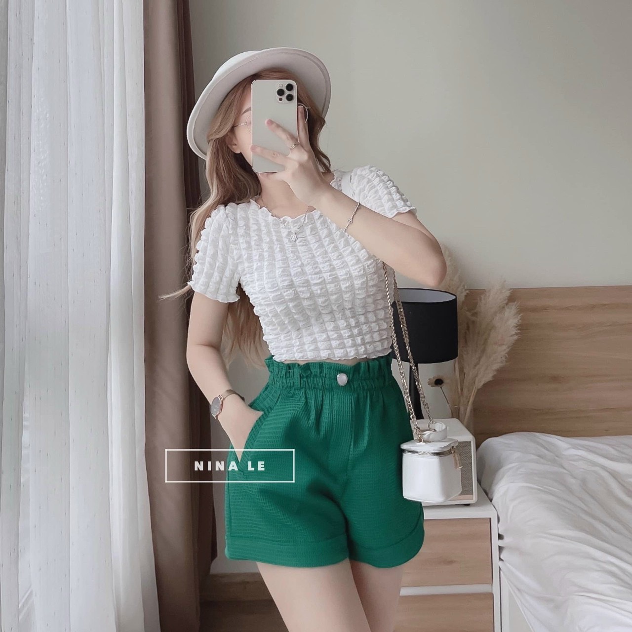 (FREE SHIP+VOUCHER)Quần short nhập QC lưng cao tôn dáng siêu sang chảnh.