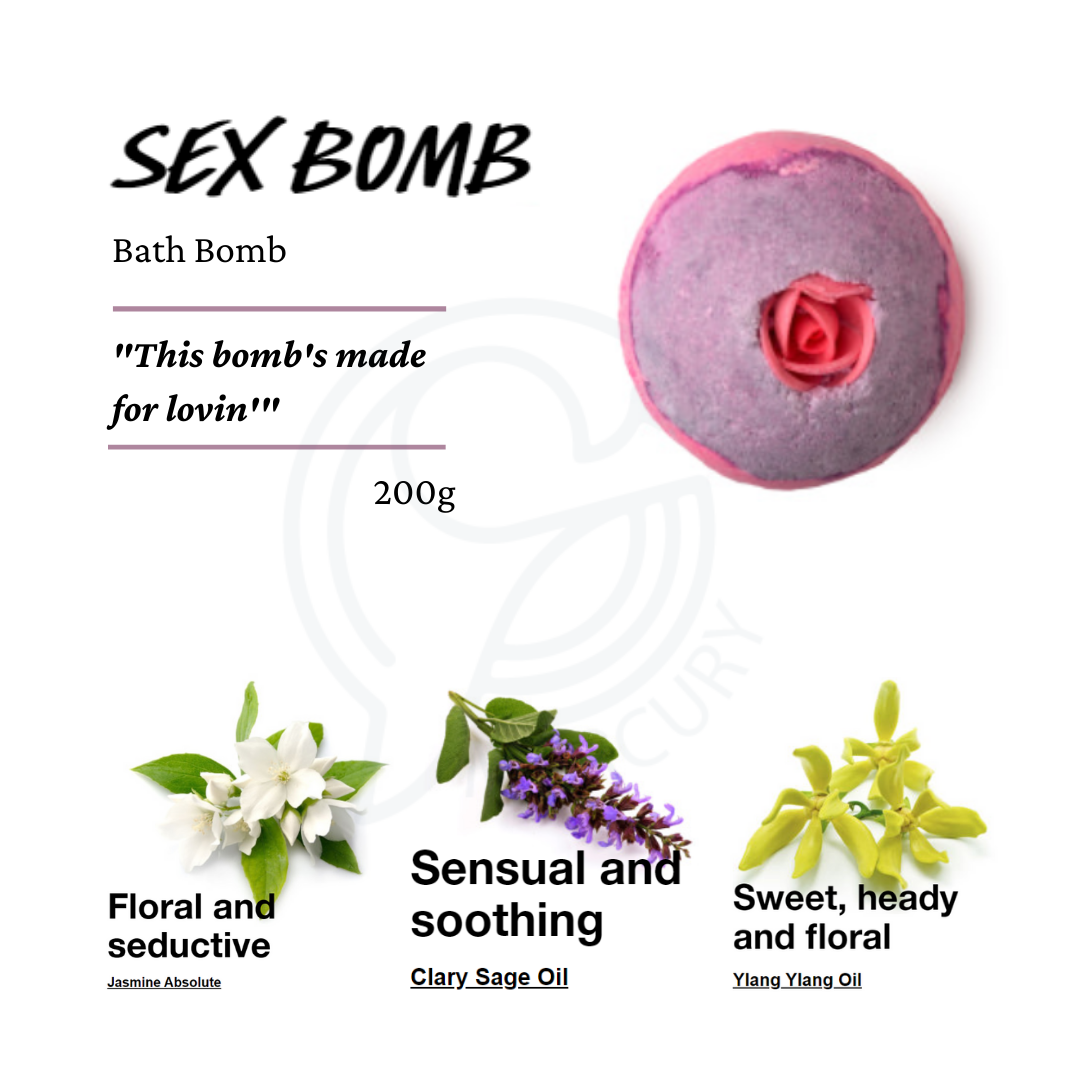 Bom sủi bồn tắm lush - s.e.x bomb bath bomb hương hoa quyến rũ