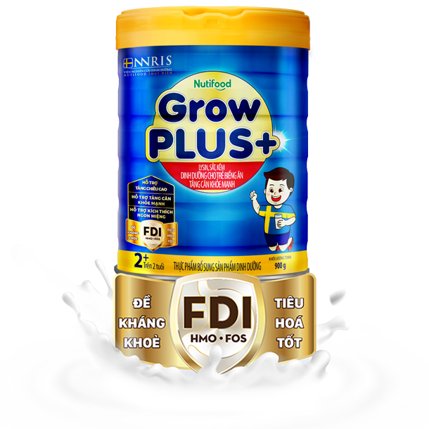Sữa Bột GrowPLUS+ Giúp Trẻ Biếng Ăn Tăng Cân Khỏe Mạnh Xanh 1+/2+ 900g _1.5kg/lon