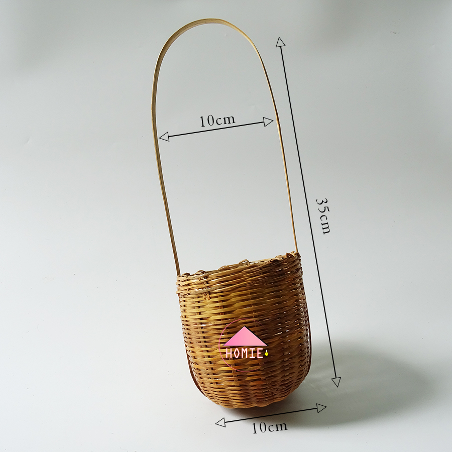 Giỏ hoa mini trang trí độc lạ
