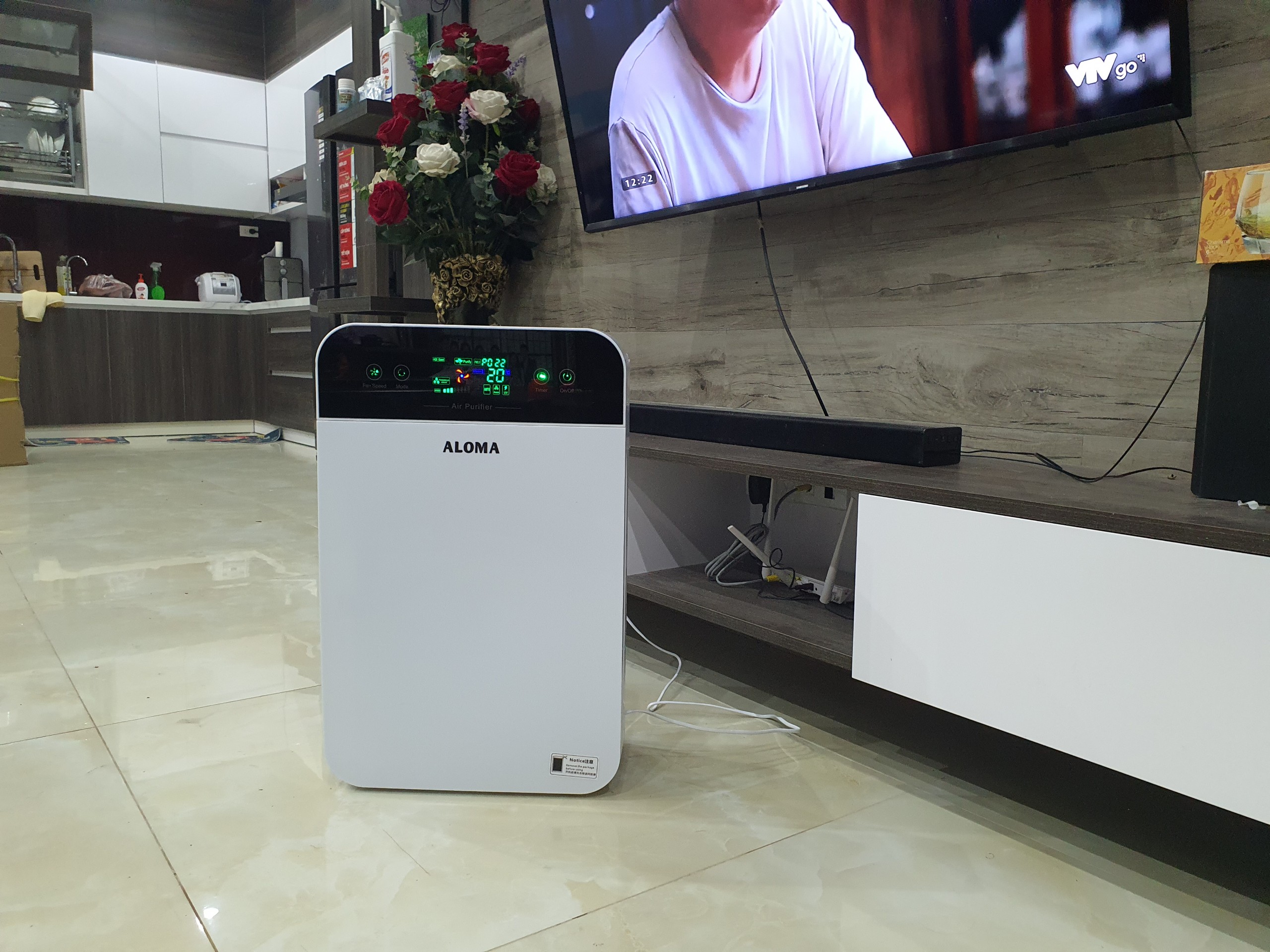 Máy lọc không khí cao cấp Aloma AP-40A lọc bụi mịn PM2.5 tạo ion âm khử trùng diệt vi khuẩn BH 2 năm