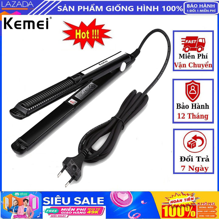 Máy ép tóc, máy làm tóc, máy là duỗi thẳng tóc 5 mức nhiệt kemei 2139-dụng cụ tạo kiểu,làm đẹp, là thẳng tóc