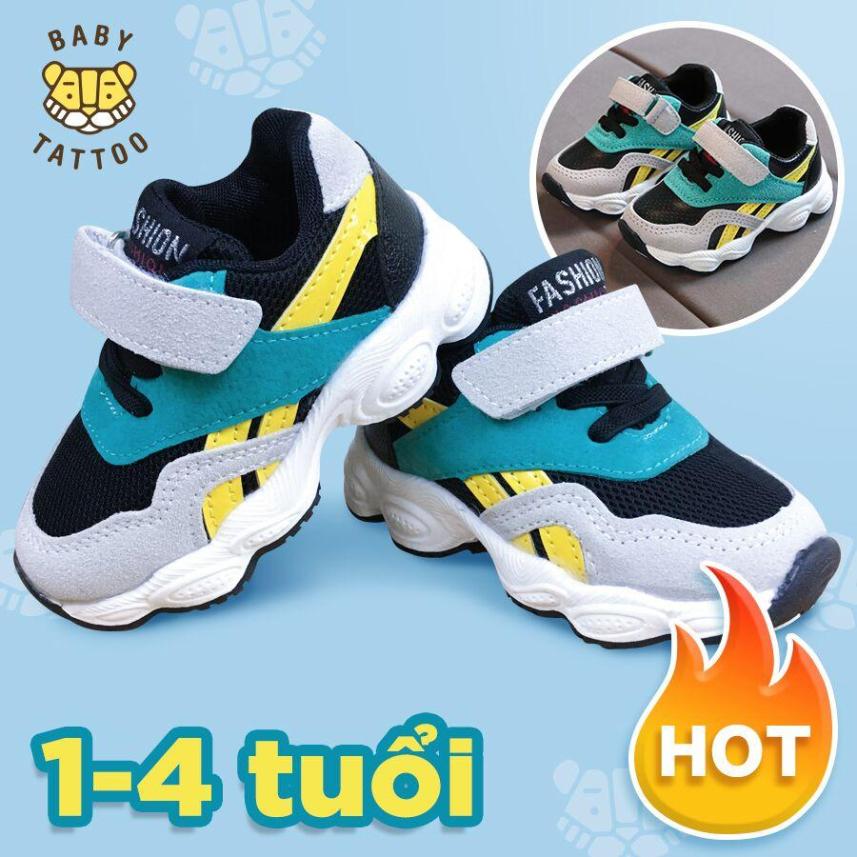 BABY TATTOO Giày thể thao trẻ em cho bé trai và bé gái siêu thoáng siêu mềm 1-2-3-4 tuổi giá rẻ