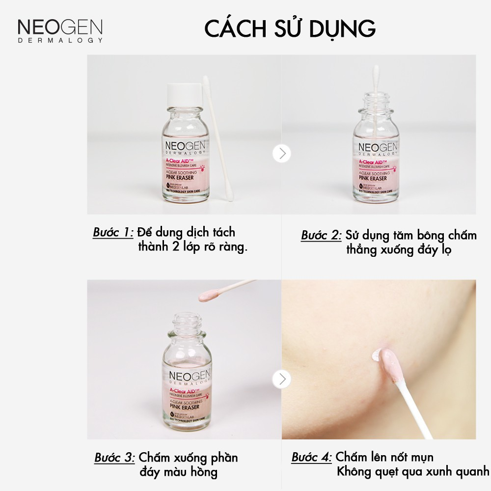 Dung Dịch Chấm Mụn: Những cơn đau đầu của các vết mụn sẽ không còn là nỗi lo lắng của bạn nữa với Dung Dịch Chấm Mụn. Công thức đặc biệt của sản phẩm sẽ giúp làm dịu và làm mờ các vết mụn, cho bạn gương mặt tươi sáng và rạng rỡ hơn.