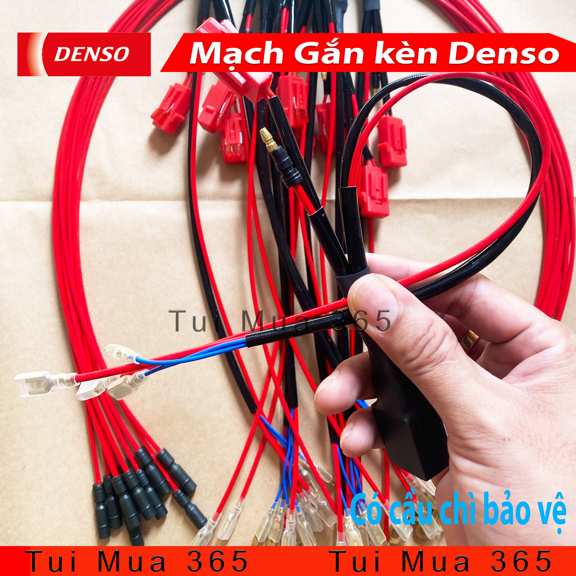 Mạch Relay Gắn Kèn Denso cho xe máy có cầu chì