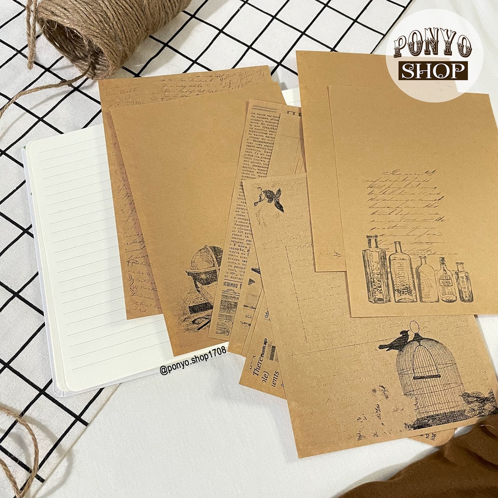 10 tờ giấy kraft thường (80gsm) khổ A5 làm thủ công