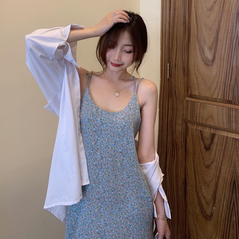 VÁY 2 DÂY HOA NHÍ SIÊU XINH
