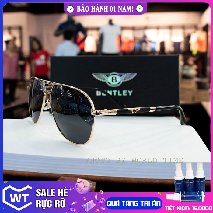 Kính mát nam cao cấp Bent1102 mắt Polarized cao cấp, full hộp, khăn, thẻ, bảo hành 12 tháng