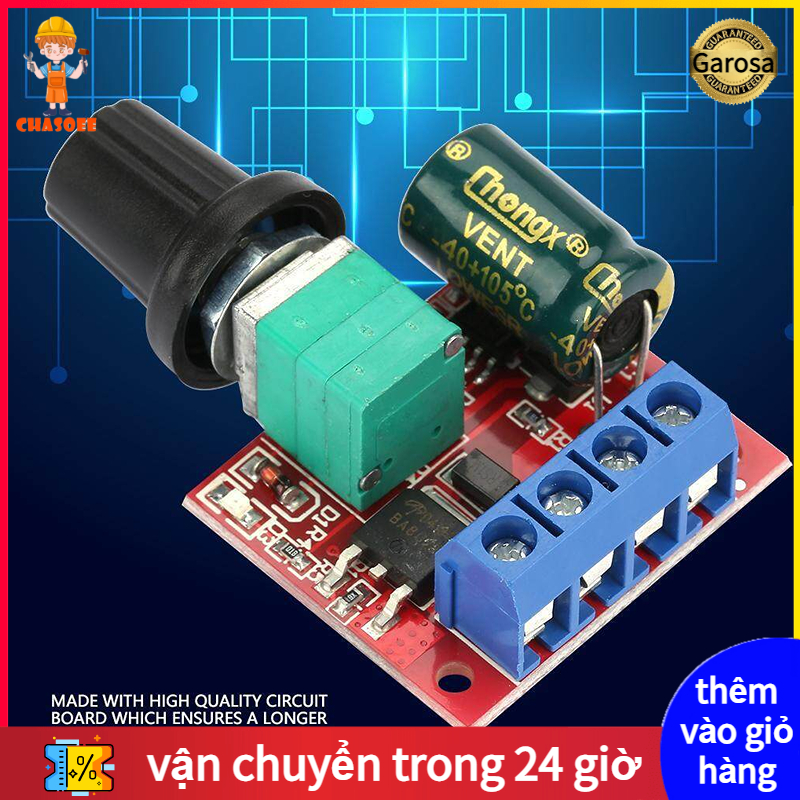 5V-28V 5A PWM DC Motor Speed Control Switch Controller Volt Regulator LED Dimmer