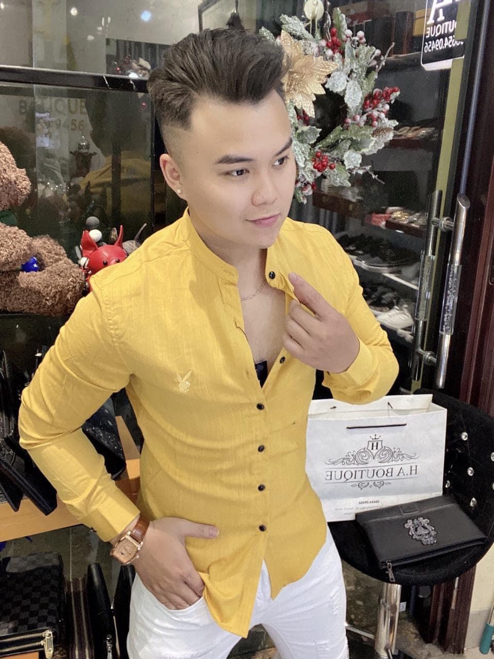 [HCM]ÁO SƠ MI CỔ TRỤ SOÁI CA FORM CHUẨN BODY KIỂU DÁNG HÀN QUỐC HIỆN ĐẠI