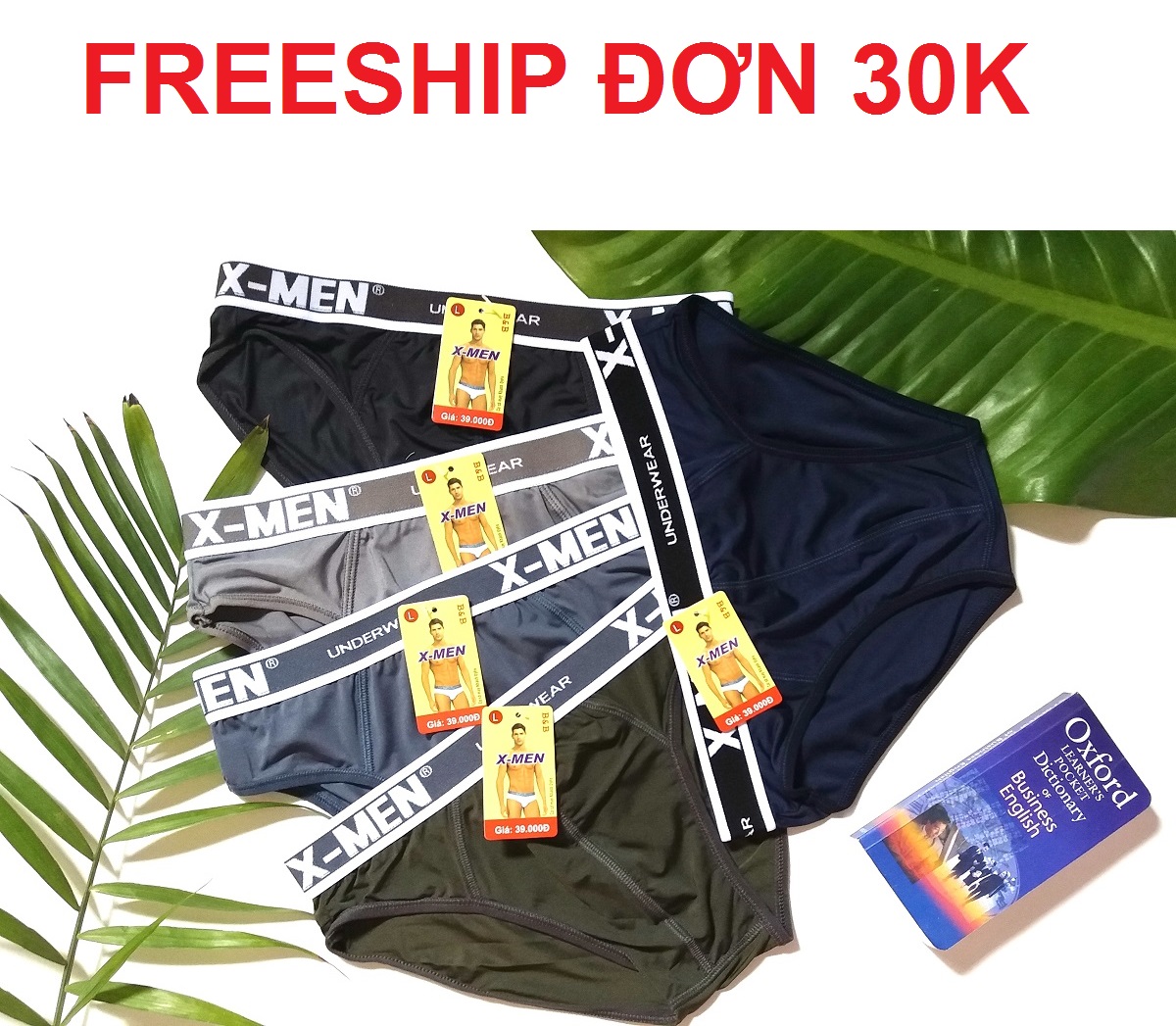 ( GIÁ SỈ) BỘ 5 QUẦN SỊP NAM, QUẦN LÓT NAM, LƯNG X.M.E.N, VẢI THUN LẠNH,  CO GIÃN 4 CHIỀU, THẤM HÚT MỒ HÔI, THOÁNG MÁT- HÀNG VN ( ẢNH THẬT)