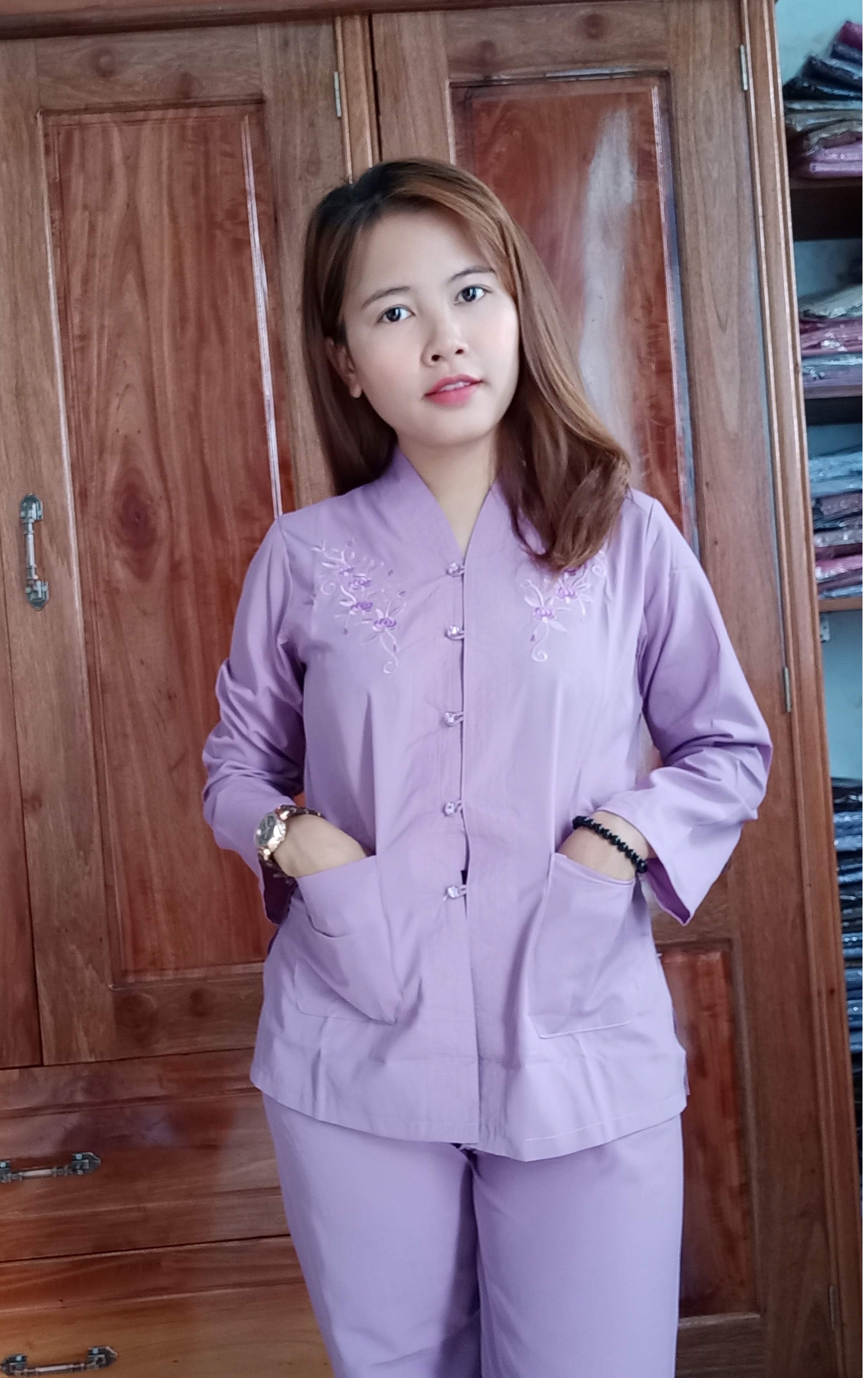 [HCM]ĐỒ LAM ĐI CHÙA NỮ - MẪU BÀ LAI (VẢI KATE)