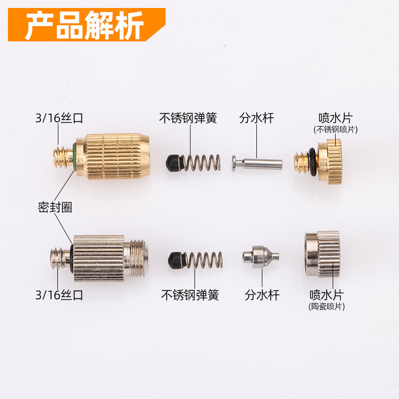 Đầu béc phun sương inox số 1-2-3-6
