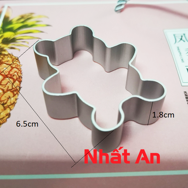 Khuôn nhấn cutter hình con gấu 2 cái
