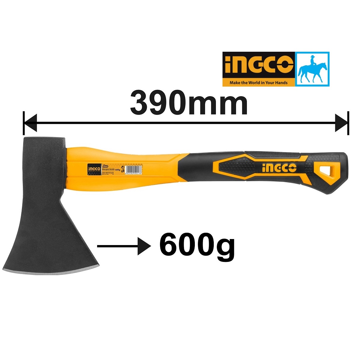 Búa rìu cán nhựa lõi thép 1250g dài 70cm ingco hax02012508 tht7812506