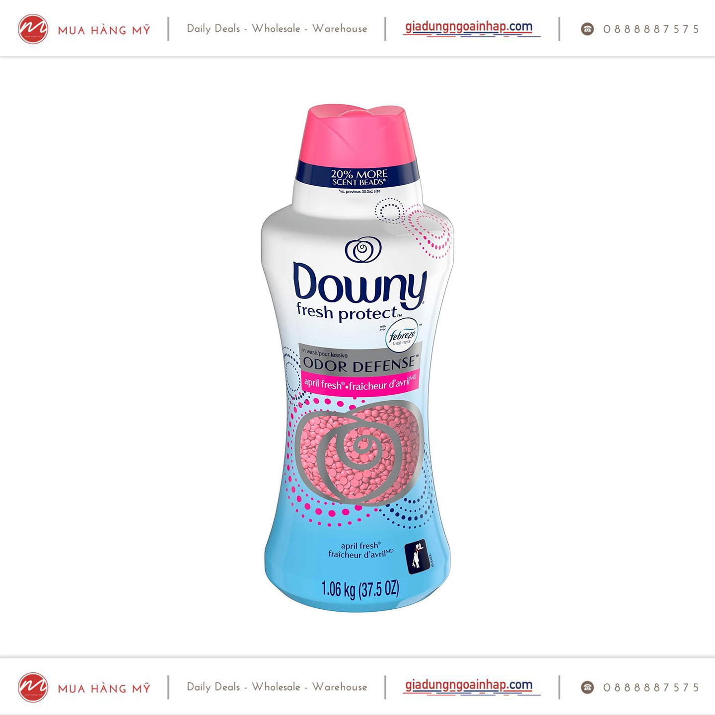 Viên xả vải Downy Fresh Protect 1.06kg