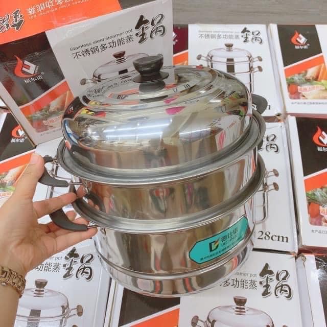 NỒI HẤP INOX 3 TẦNG 28CM