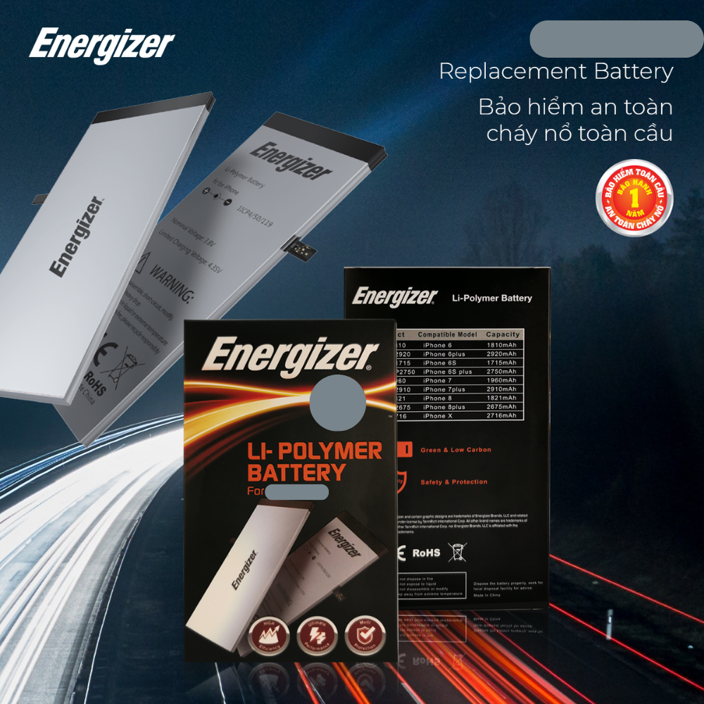 Pin Energizer (Pin Thay Thế Cho Điện Thoại) Chính Hãng - Bảo Hành 12 Tháng