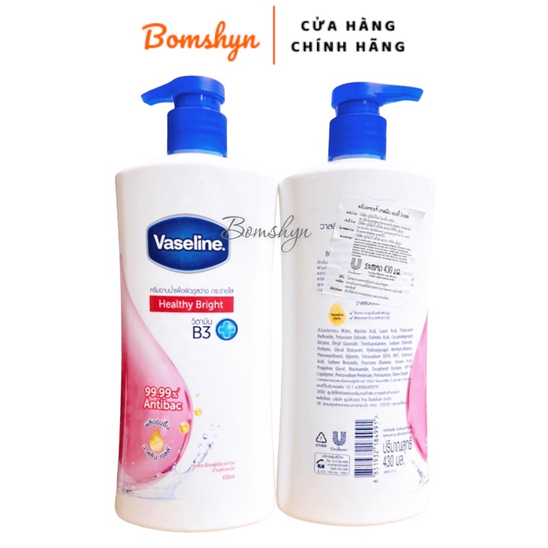 [Nhập RAISINGSTAR18, giảm 30k cho đơn 99k]Sữa tắm vaseline 2in1 Thái lan 450ml
