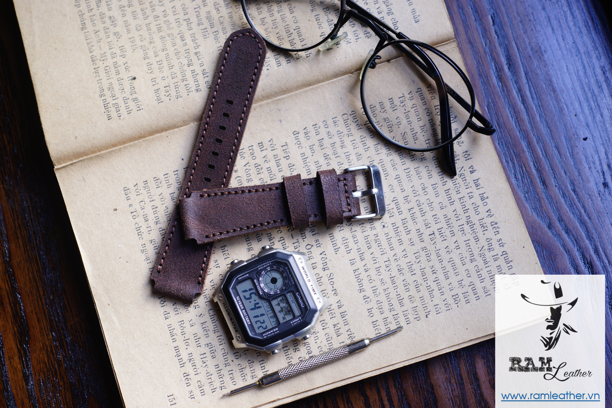 WATCH STRAPS DOUBLE COW LEATHER REAL