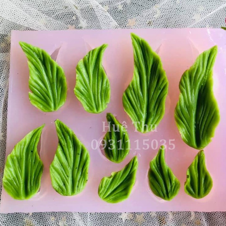 Khuôn silicon lá Loa Kèn 15x9cm đổ tạo hình bánh rau câu 3D, 4D