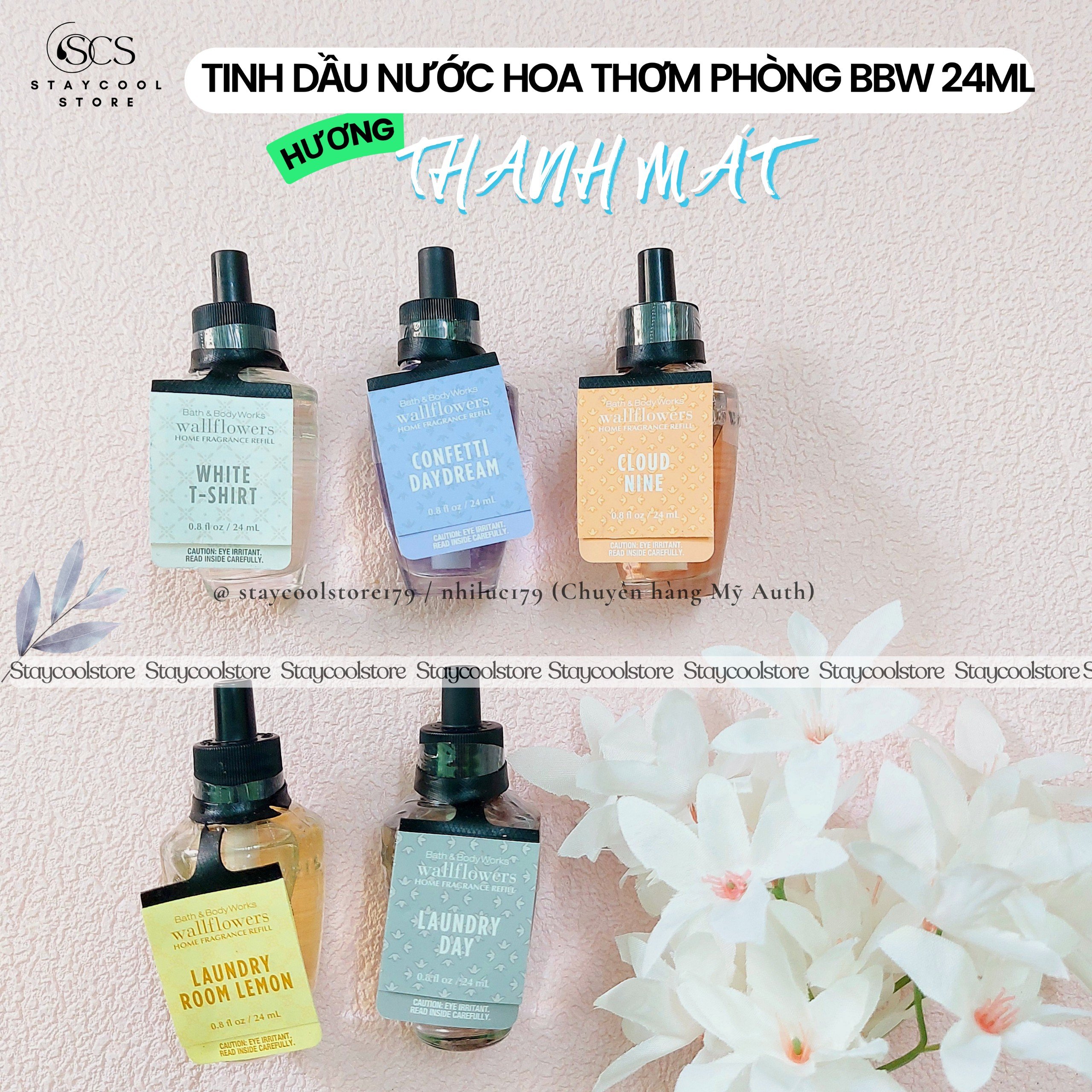 [Bill Mỹ- Đủ Mùi] Tinh dầu xông thơm phòng Bath & Body Works 24ml
