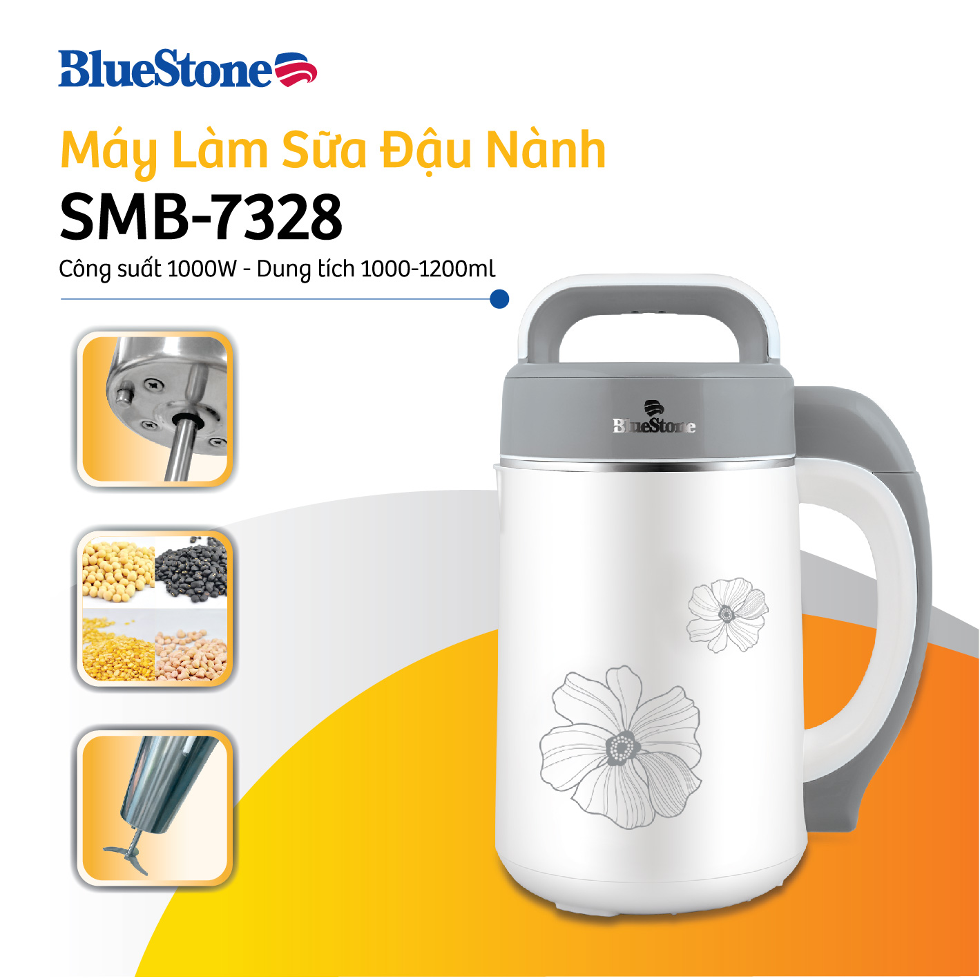 Máy làm sữa đậu nành BlueStone SMB-7328 1.2L