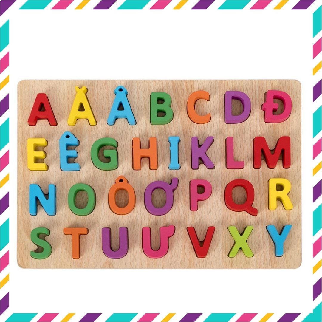 Bảng chữ cái cho bé, bảng chữ cái gỗ, bảng chữ cái, tiếng việt và số ...