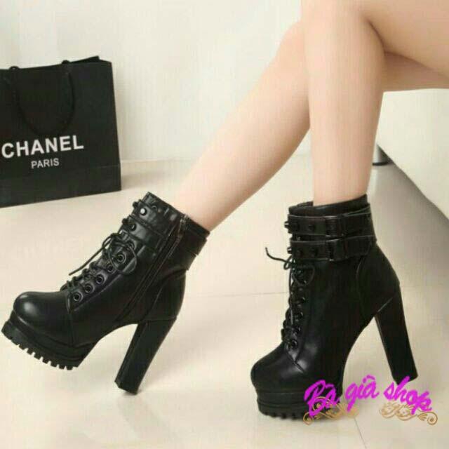Giày bốt boot đinh cao gót 10cm