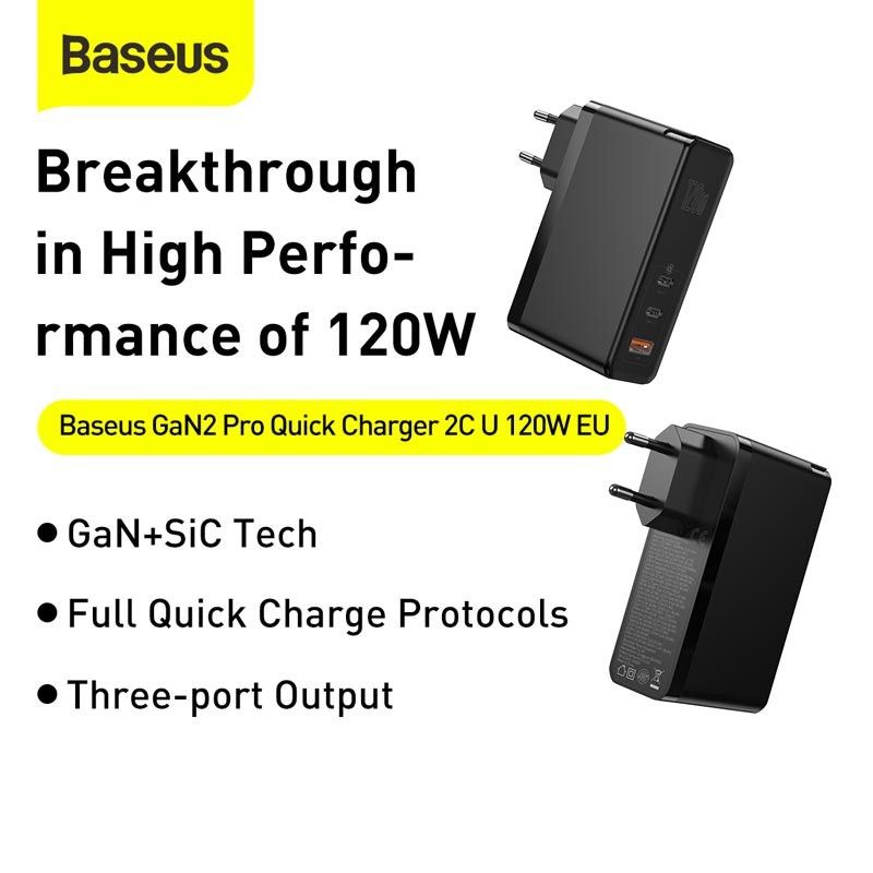 Bộ sạc nhanh 120W Baseus Gan Mini Quick Charger