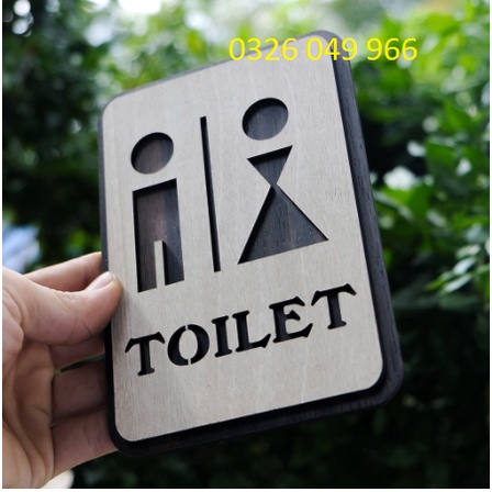 Tranh gỗ treo tường - Bảng toilet, phòng vệ sinh,WC