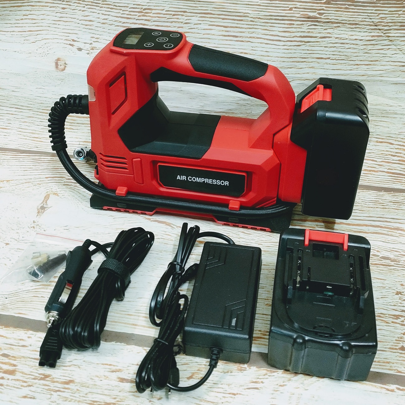 SV Máy bơm hơi dùng pin 18V - 21V tự động (chung chân pin Makita)