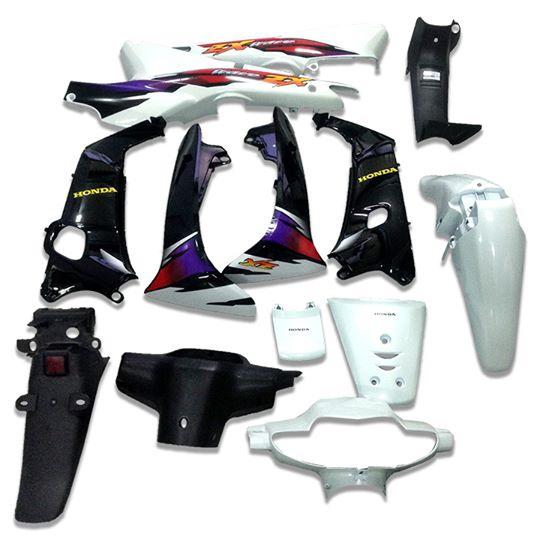 [TẶNG TEM] Dàn áo nhựa ABS nguyên sinh dành cho xe Wave ZX màu TRẮNG siêu bền đẹp G543 - CÓ khuyễn mãi BỘ TEM xịn.