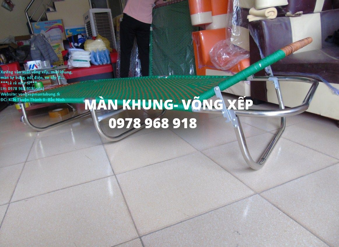 Giường Gấp Khung Inox 100% (Bảo Hành 6 Tháng)