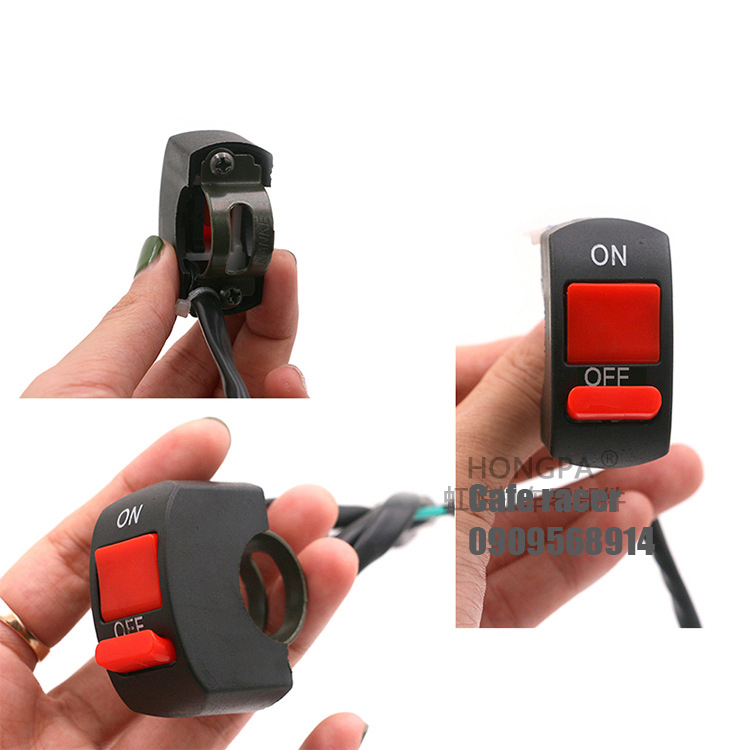 [HCM]Công tắc đèn loại on-off lắp ghi đông xe máy mô tô 22mm